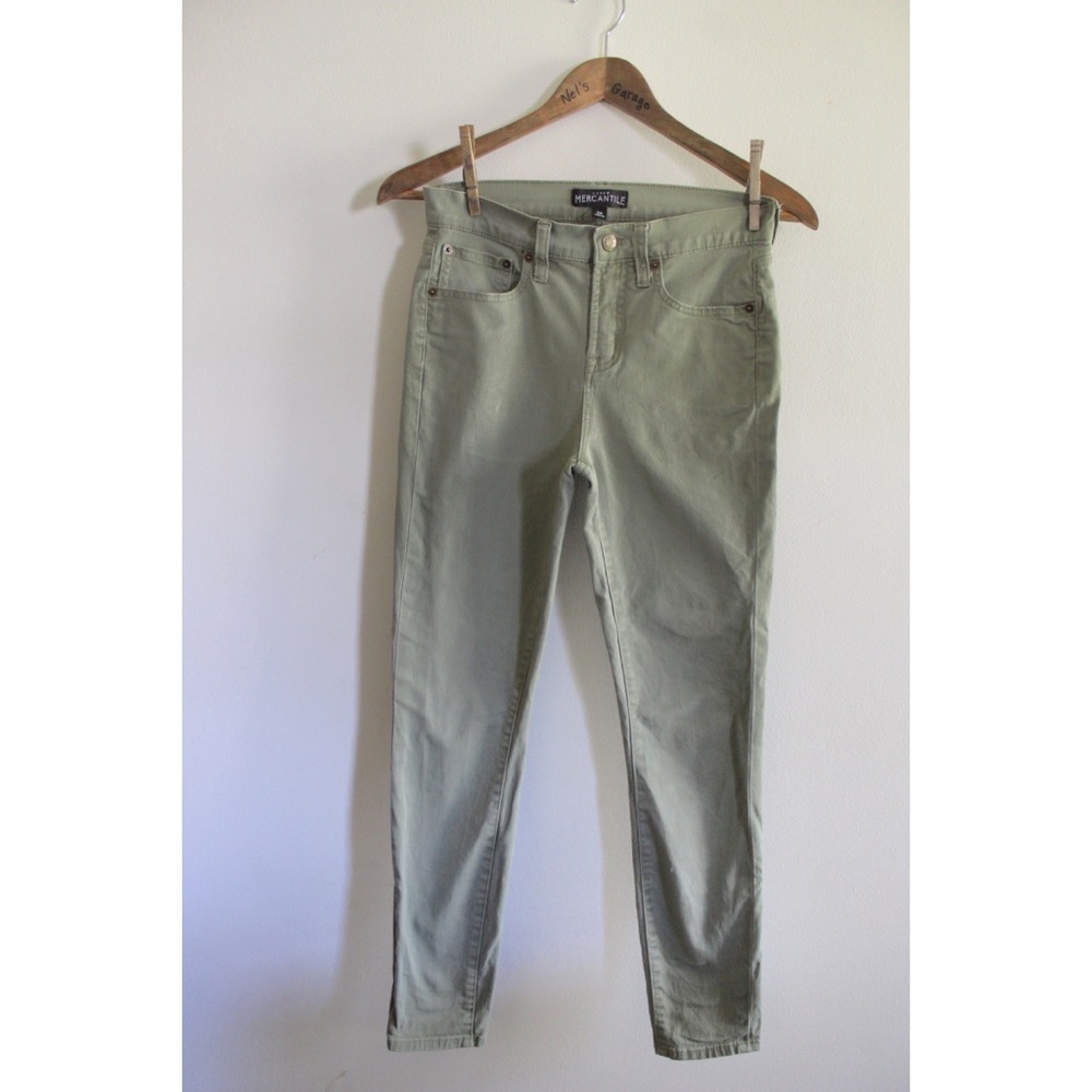 J.Crew Mercantile Green Skinny Khaki Pants 26 2 Preowned